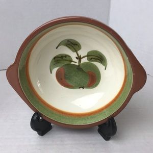 Vintage STANGL POTTERY - Orchard Song Lugged Soup Bowl Oven Proof